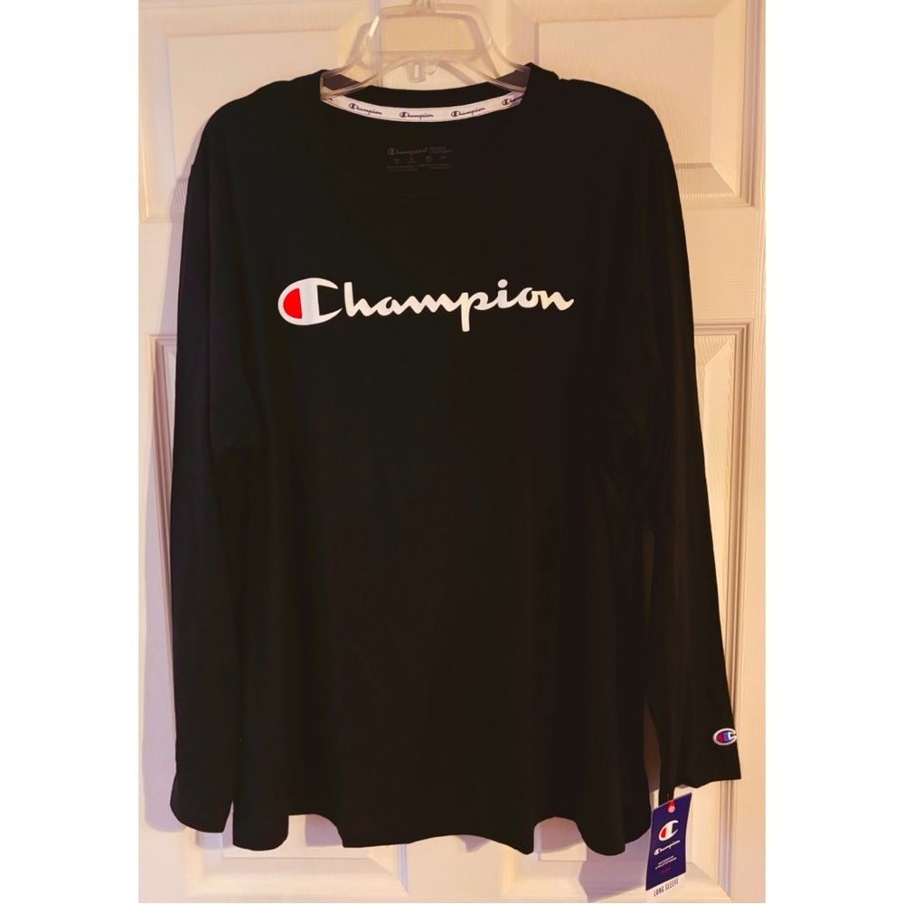 NEW Champion black long sleeve t-shirt